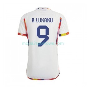 Koszulka Belgia Lukaku 9 Wyjazdowe Stroje Piłkarskie World Cup 2022 Krótki Rękaw